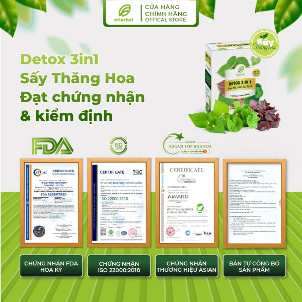 Detox 3in1 eHerbal (Rau má, Diếp cá, Tía tô) - Hình ảnh 2
