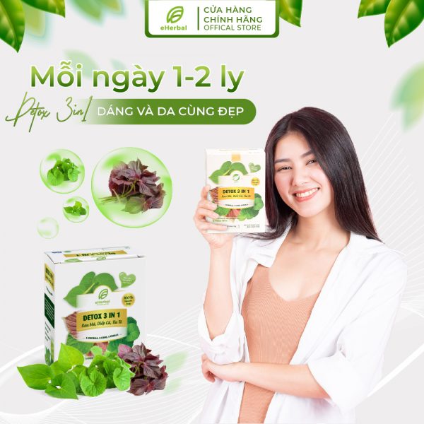 Detox 3in1 eHerbal (Rau má, Diếp cá, Tía tô) - Hình ảnh 3