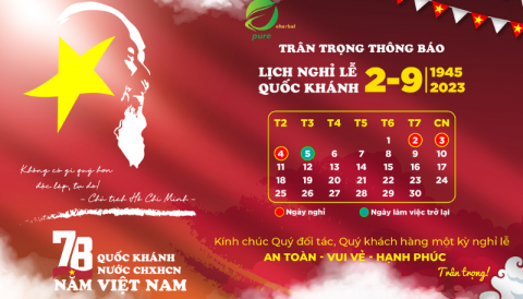 Thông báo nghỉ lễ Quốc khánh 2/9