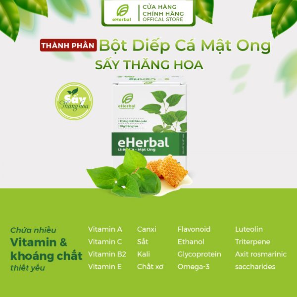 Bột Diếp cá mật ong eHerbal sấy thăng hoa - Hình ảnh 3