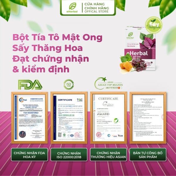 Bột Tía tô mật ong eHerbal sấy thăng hoa - Hình ảnh 2