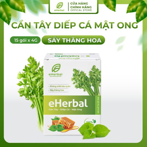 Bột Cần tây - Diếp cá - Mật ong Eherbal sấy thăng hoa