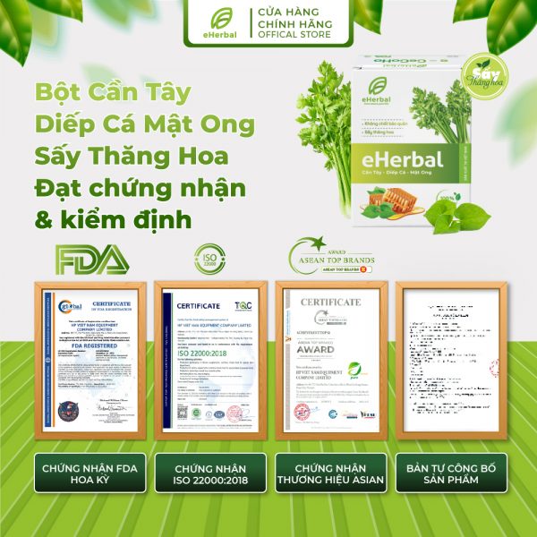 Bột Cần tây - Diếp cá - Mật ong Eherbal sấy thăng hoa - Hình ảnh 4
