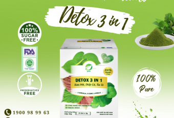 Detox 3 in 1 (Rau má, Diếp cá, Tía tô) – Thanh lọc cơ thể, thải độc, đẹp da cho anh chị em văn phòng bận rộn, lười ăn rau