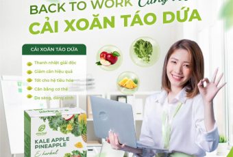 BỘT CẢI XOĂN TÁO DỨA – Hộp 60g( 15 gói x 4g)