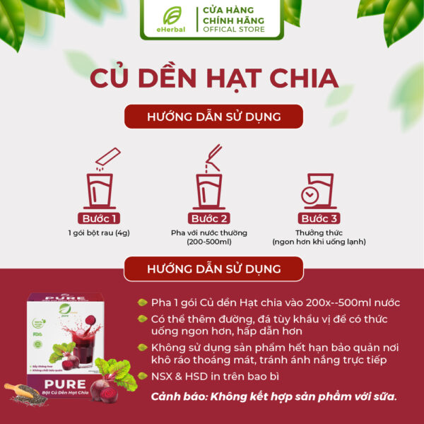 Bột củ dền hạt chia - Ảnh 3