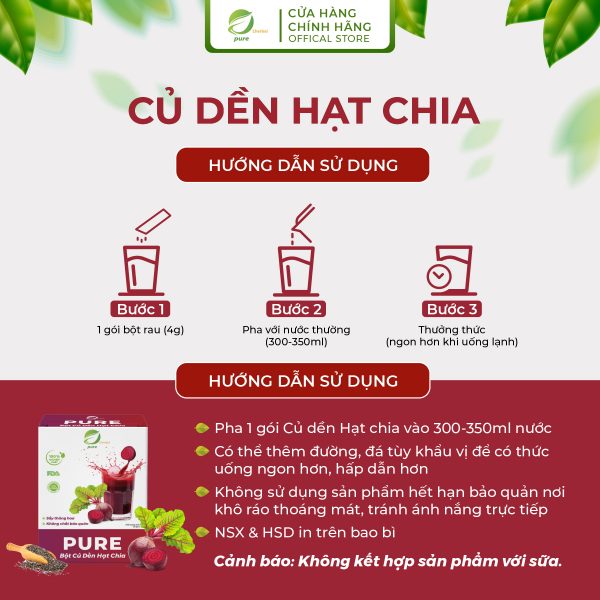 Bột củ dền hạt chia - Hình ảnh 2