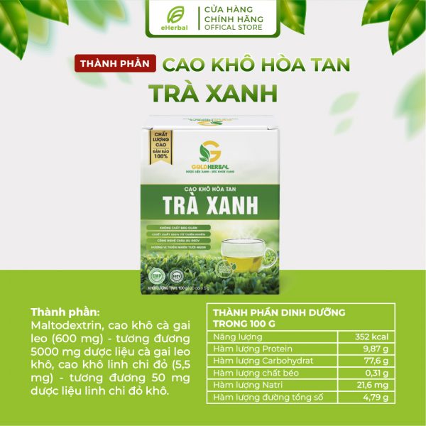 Cao khô hòa tan Trà xanh - Hình ảnh 2