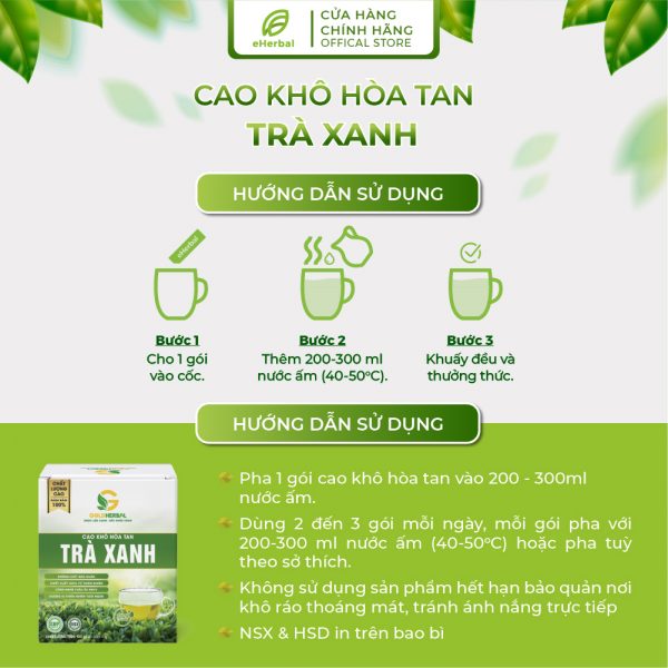 Cao khô hòa tan Trà xanh - Hình ảnh 3