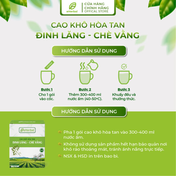 Cao khô hòa tan Đinh lăng chè vằng - Ảnh 2