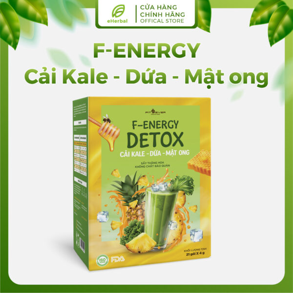 Cải Kale – dứa – mật ong F- enery detox