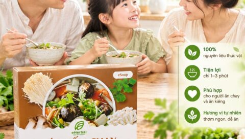 🍄 SÚP NẤM CHAY SẤY THĂNG HOA eHerbal – tiện lợi cho bữa ăn thanh nhẹ 🌿