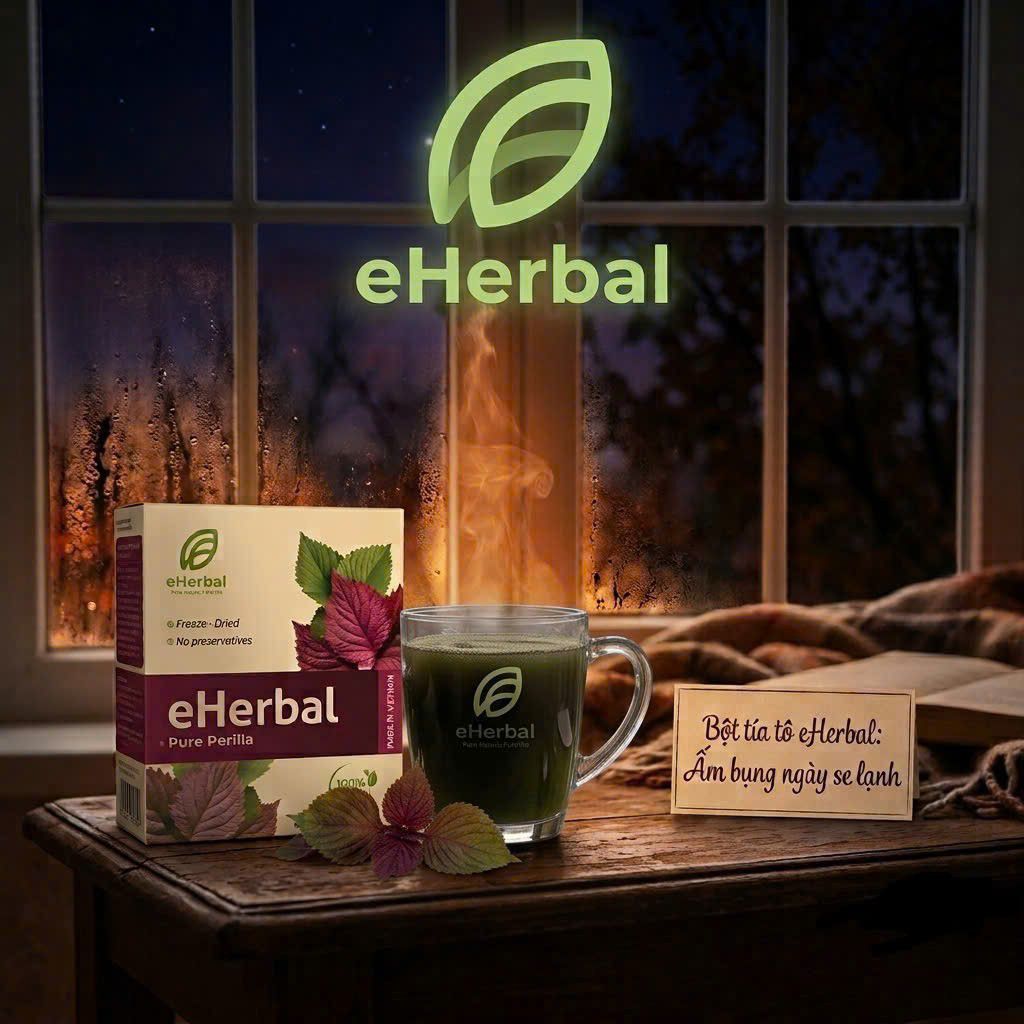 🍃 BỘT TÍA TÔ NGUYÊN CHẤT eHERBAL – GẦN GŨI VỚI THIÊN NHIÊN 🍃